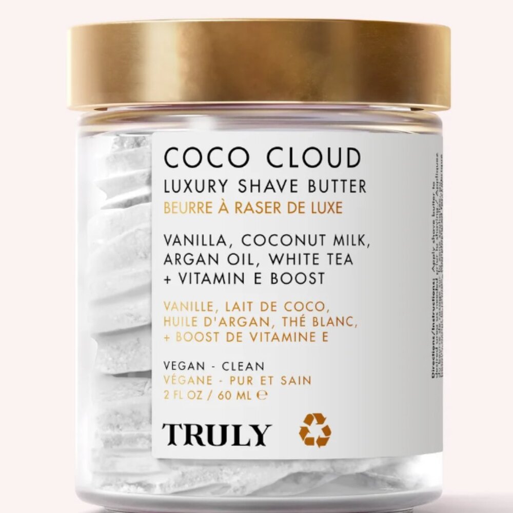 TRULY Coco Cloud Whipped Shave‎ Butter 1.3 Oz Vegan New